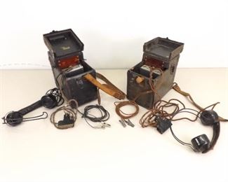 2 Vintage West Test Lineman's Box Phones
