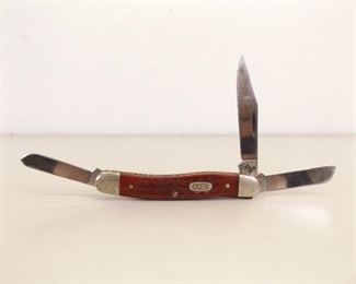 1960's Case XX 6318 Stockman 3 Blade Red Bone Knife
