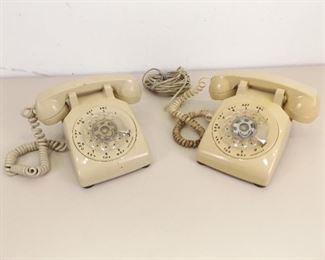 2 Working Vintage Rotary Dial Telephones

