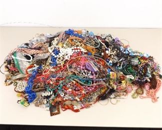 28 Pounds of Broken Costume Jewelry for Beading and Jewelry Making
