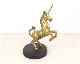8.5" Brass Unicorn Statue

