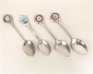 4 Sterling Silver Souvenir Spoons
