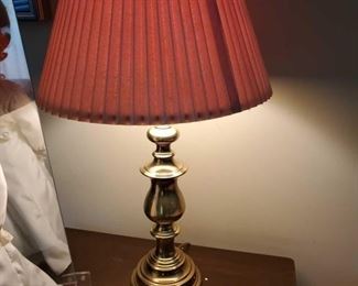 701:	
Pair of Vintage Brass Lamps
26" Tall