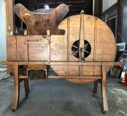 RARE Antique Chinese Wooden Rice Thresher 