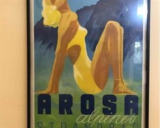 AROSA Alpines Stanbad Print on Canvas
