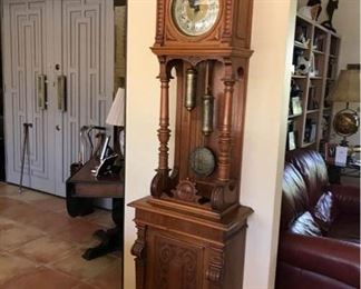 Gustav Becker 1800s Grandfather Clock