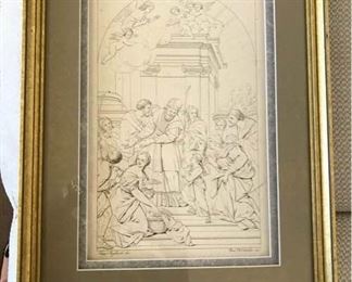 Print Religious Scene by Franc Pagliuolo