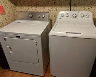 GE washer and Maytag dryer