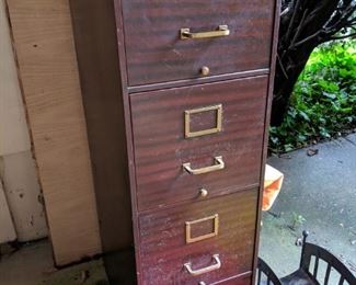 heavy old school filing cabinet
