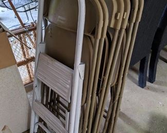 folding metal chairs, step ladder