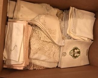 Vintage European linens and lace