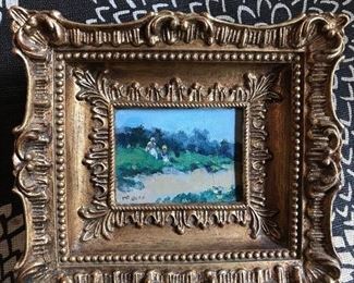 Miniature oil on canvas by Frederick McDuff