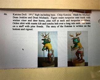Katsina Doll 19 1/2" high by Michael Dean Jenkins and Dean Michaels