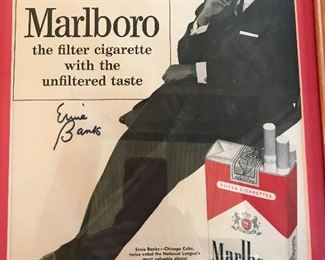 Ernie Banks signed advert