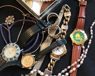 Lots of jewelry and watches