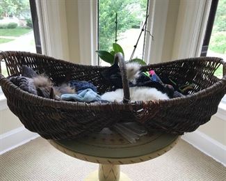 Antique French Buttocks gathering basket