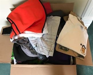 Box of Tee Shirts and shorts