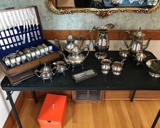A ton of antique silver plate