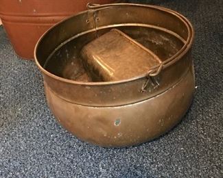 Large brass pot