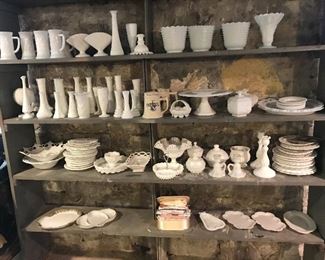 Tons of Milk glass