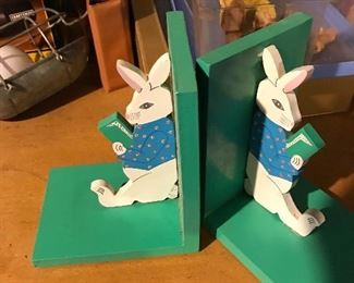 Vintage wooden bookends