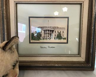Nancy Reagan signed print