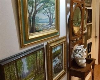 Oil On Canvas, Water Color, Photography, Wood and Gilt Frames... Priced from $38.00 - $360.00