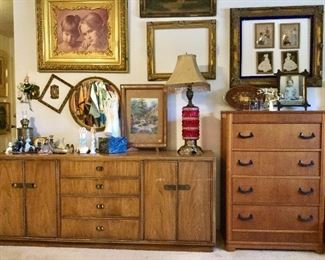 MCM Dixie Dresser.  4 Lg. Drawers, 4 Cabinets; 4 Small Drawers (30"h x 70"w x 18.5"d):  $340.00