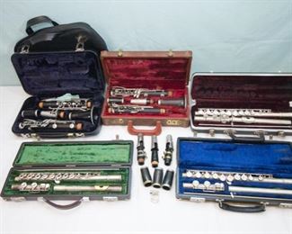 Clarinets, Flutes and Mouth Pieces.  King, Artley, Selmer's:  Priced From $12.00 - $600.00