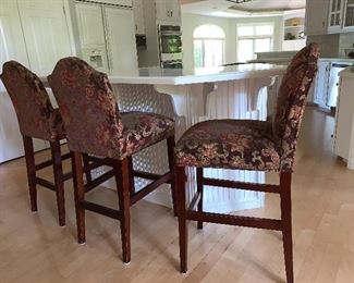 3 Upholstered Bar/Counter stools