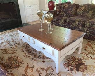 Wood  Coffee Table (rug not for sale)