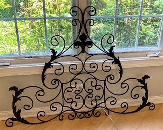 Large wrought iron wall hanging