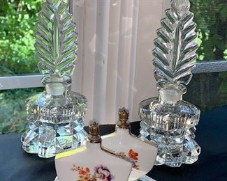 Collection of vintage perfume bottles