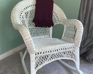 White wicker chair 