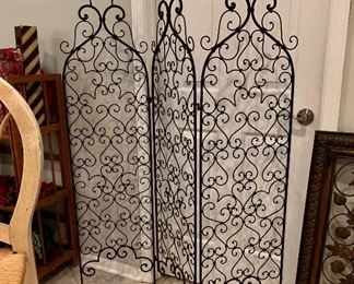 Wrought iron room screen 