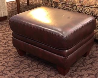 Leather ottoman