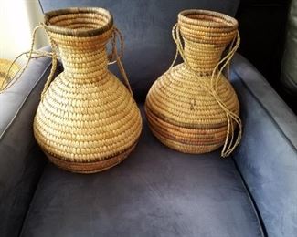 Two beautiful hand woven baskets