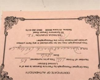 Certificate of Photograph