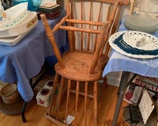 #7		2 maple dining chairs 	 $60.00 
