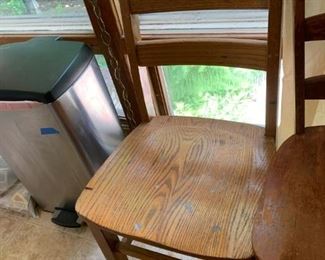 #13		(3) oak latter back solid wood chairs $30 ea
