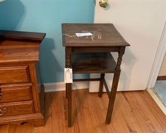 #27		tall telephone table w 1 shelf 	 $45.00 
