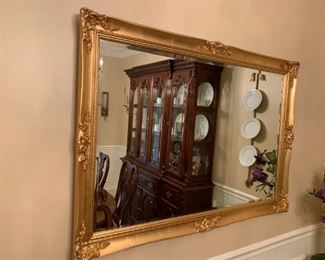 #5 carved gold bevel mirror 48x33 $100.00
