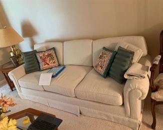 #8 cream sofa 7 foot $100.00
