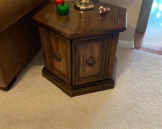 #22		(2) octangle end tables w door $65 ea
