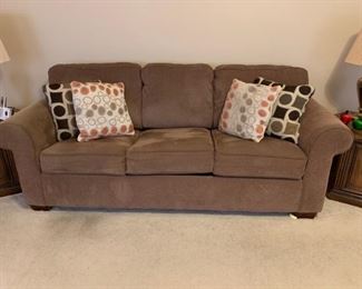 #21		brown hide a bed sofa 83 w	 $120.00 
