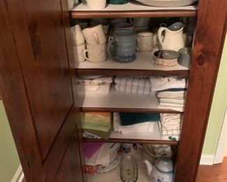 #23 pine cabinet w 1 door 4 adjustable shelves 27x16x52 $175.00