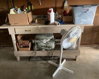 #26 home made work bench 72 long w 1 drawer $75.00