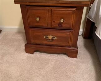 #31 laminate top 2 drawer bedside table 22x15x21 $35.00