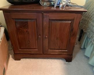 #38		pine bedside table w 2 doors 29x18x24	 $75.00 
