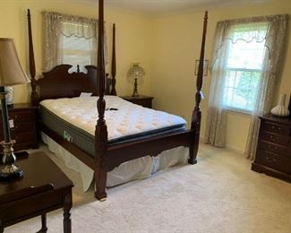 #50 (4) post queen bed by Thomasville Impressions $500.00 
#49 (2) Thomasville impressions 3 drawer bed side table 27x16x27 $150 each
